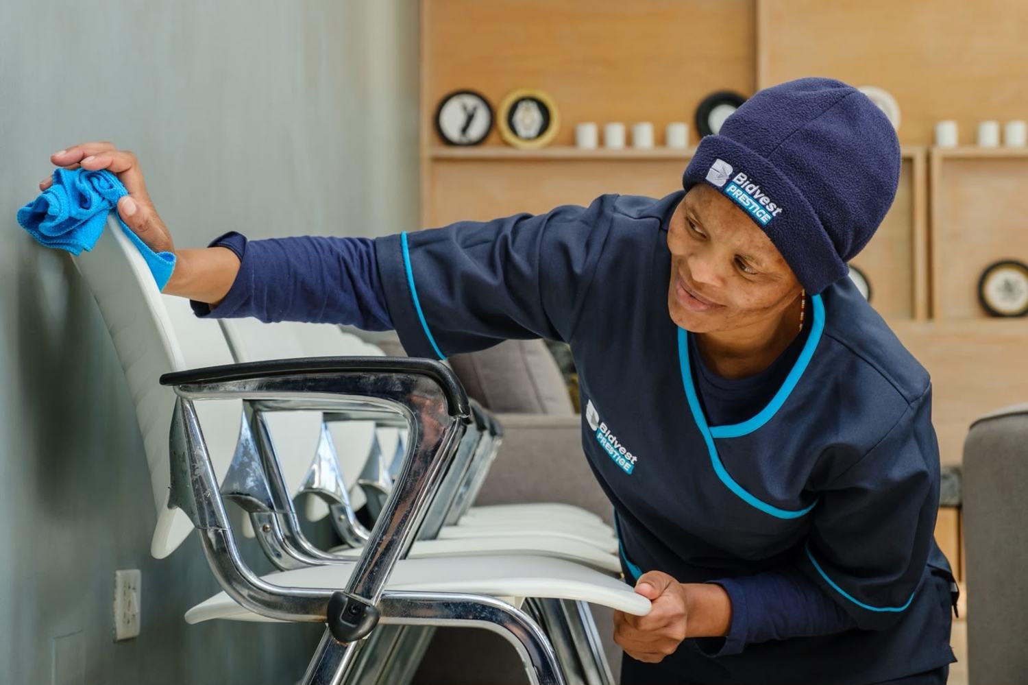 Smiling Bidvest Prestige colleague at work